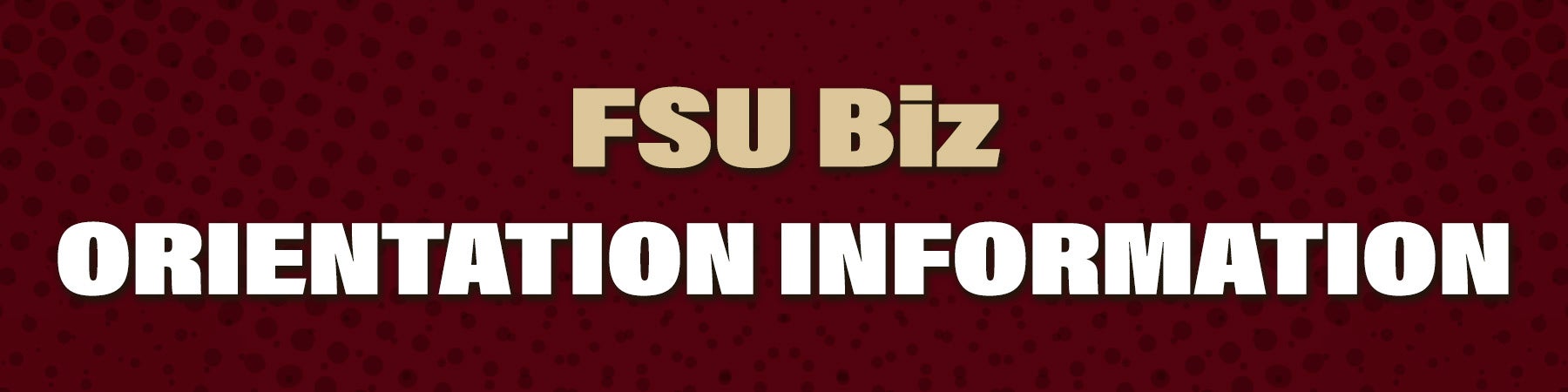 FSU Biz Orientation Information